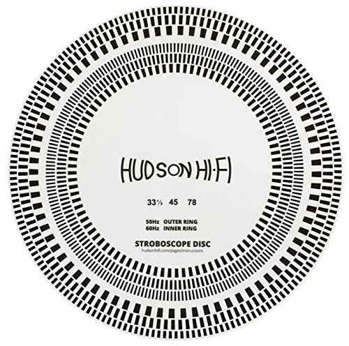 Plattenspieler Stroboskop-Scheibe Stroboskop-Matte - Prüft 33-1-3 U-min, 45 U-min von Hudson Hi-Fi