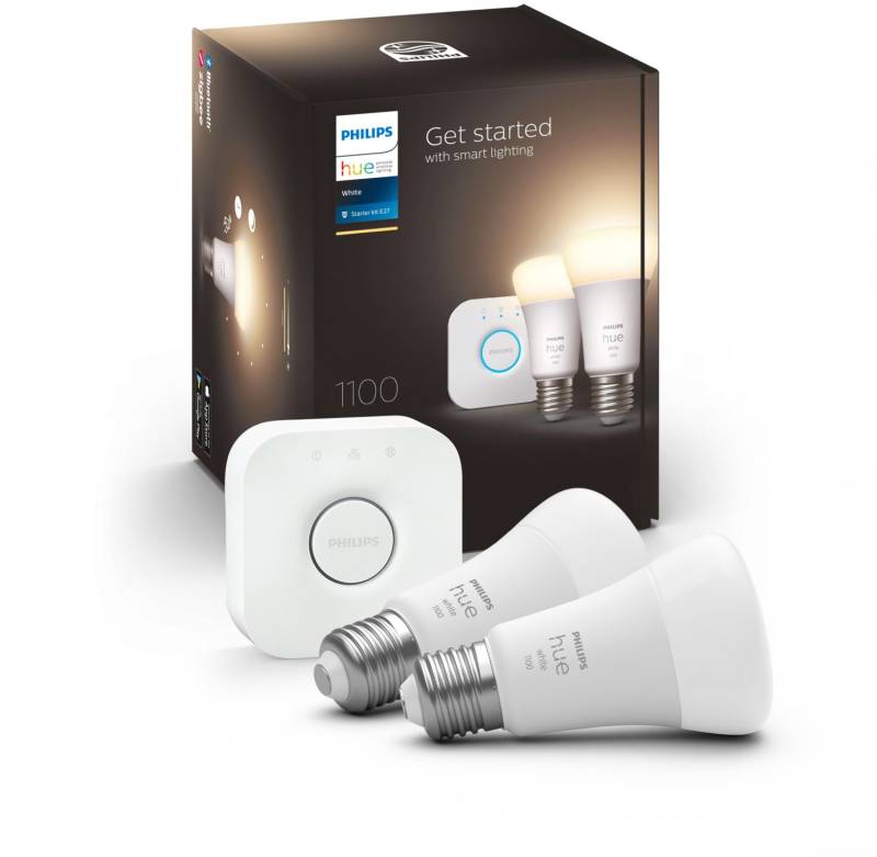 Hue White 9.5W A60 E27 2er Set LED-Leuchtmittel / F von Hue
