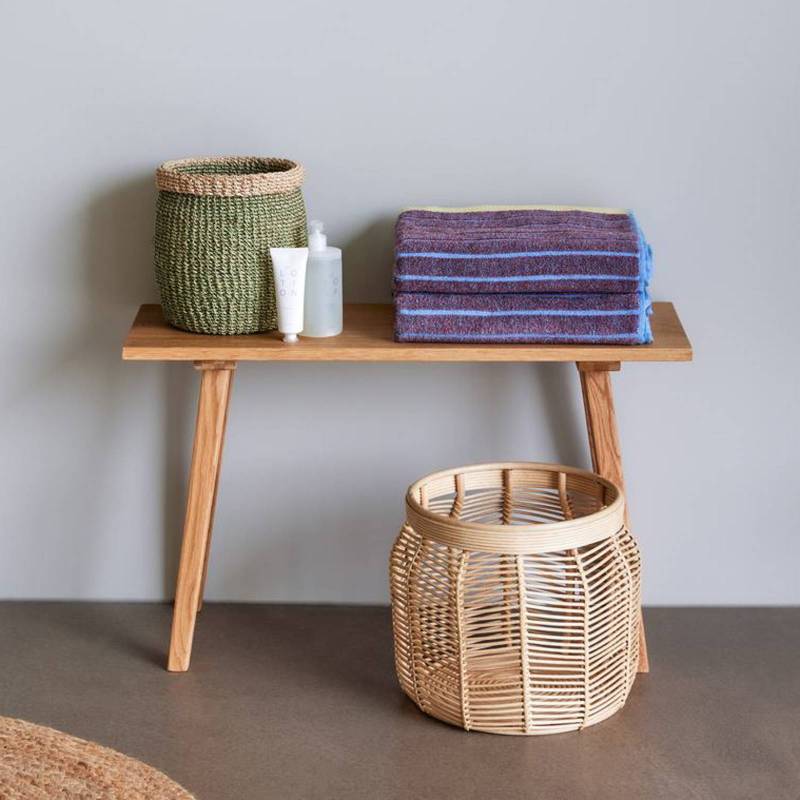 HÜBSCH Körbe Luna, 2er-Set, Rattan, naturfarben, Ø 34 & 44cm von Hübsch