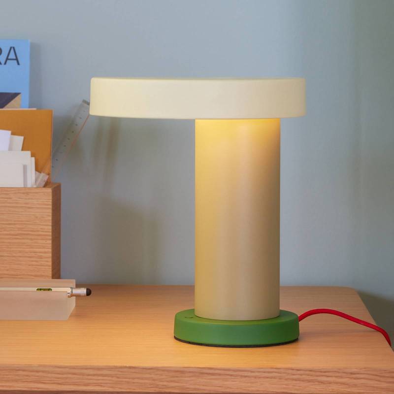 HÜBSCH LED-Tischleuchte Magic, ocker/sand/grün, Eisen von Hübsch