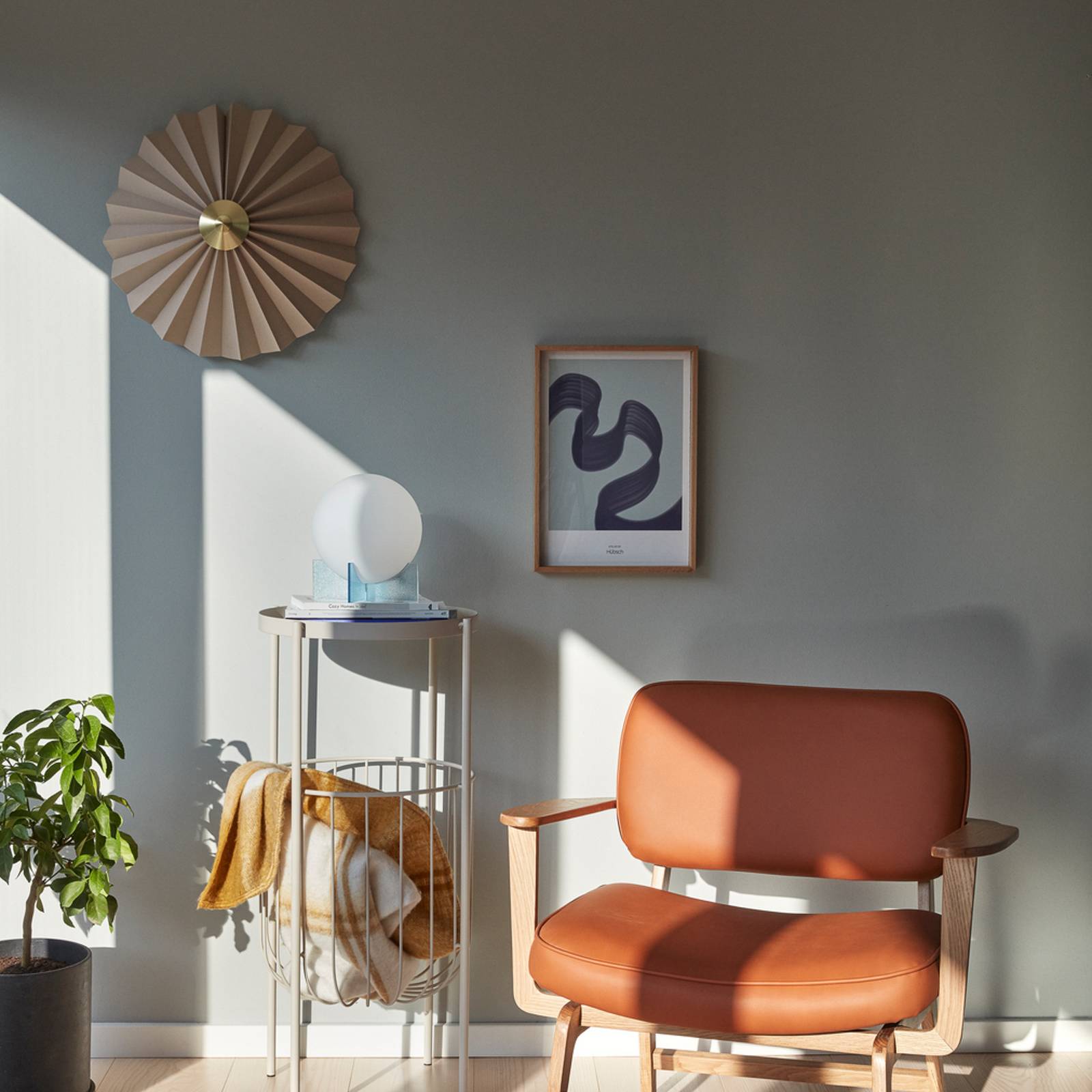 HÜBSCH Wandleuchte Pliss, beige, Eisen, Stoff, E27, Kabel HÜBSCH Wandleuchte Pliss, beige, Eisen, Stoff, E27, Kabel von Hübsch