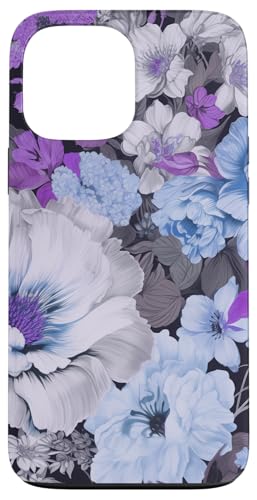 Blau und lila blühende Pfingstrosen und Anemone Blumenmuster Hülle für iPhone 13 Pro Max Blau und lila blühende Pfingstrosen und Anemone Blumenmuster Hülle für iPhone 13 Pro Max von Hübsche Blumendesigns