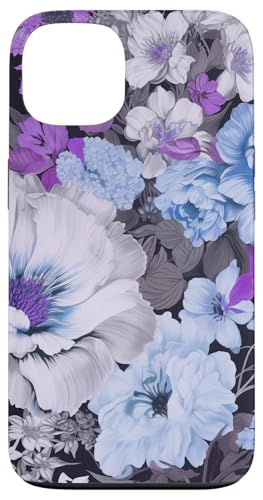 Blau und lila blühende Pfingstrosen und Anemone Blumenmuster Hülle für iPhone 13 Blau und lila blühende Pfingstrosen und Anemone Blumenmuster Hülle für iPhone 13 von Hübsche Blumendesigns