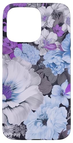 Blau und lila blühende Pfingstrosen und Anemone Blumenmuster Hülle für iPhone 15 Pro Max Blau und lila blühende Pfingstrosen und Anemone Blumenmuster Hülle für iPhone 15 Pro Max von Hübsche Blumendesigns