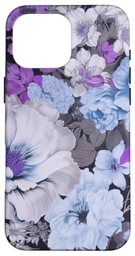 Blau und lila blühende Pfingstrosen und Anemone Blumenmuster Hülle für iPhone 16 Pro Max Blau und lila blühende Pfingstrosen und Anemone Blumenmuster Hülle für iPhone 16 Pro Max von Hübsche Blumendesigns