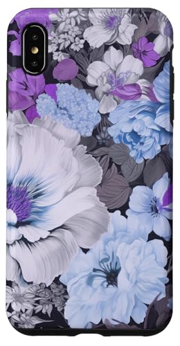 Blau und lila blühende Pfingstrosen und Anemone Blumenmuster Hülle für iPhone XS Max Blau und lila blühende Pfingstrosen und Anemone Blumenmuster Hülle für iPhone XS Max von Hübsche Blumendesigns