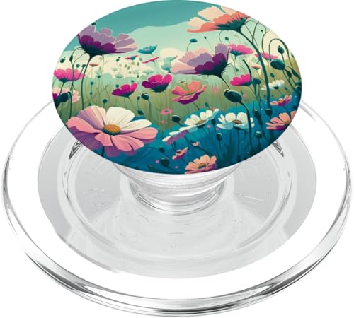Bunte Blumen Vektor Kunst trendy Blumen PopSockets PopGrip für MagSafe Bunte Blumen Vektor Kunst trendy Blumen PopSockets PopGrip für MagSafe von Hübsche Blumendesigns