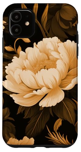 Creme Peony Blumenblumenmuster Hülle für iPhone 11 Creme Peony Blumenblumenmuster Hülle für iPhone 11 von Hübsche Blumendesigns