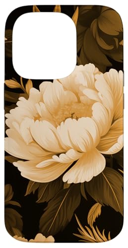 Creme Peony Blumenblumenmuster Hülle für iPhone 14 Pro von Hübsche Blumendesigns