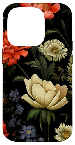Dunkle Blumenwiesenblumen Hülle für iPhone 14 Pro von Hübsche Blumendesigns