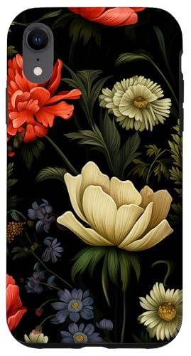 Dunkle Blumenwiesenblumen Hülle für iPhone XR Dunkle Blumenwiesenblumen Hülle für iPhone XR von Hübsche Blumendesigns