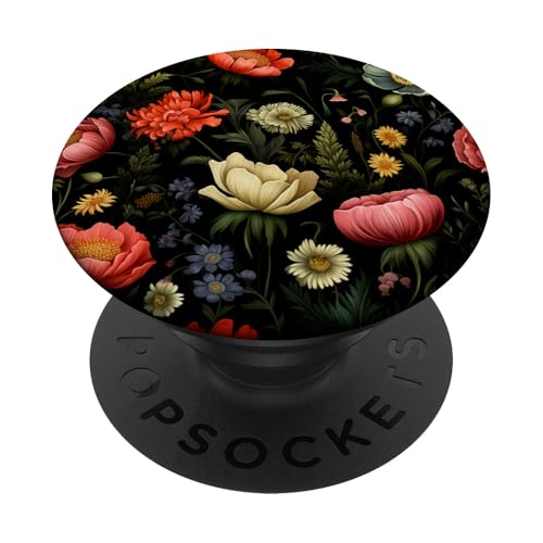 Dunkle Blumenwiesenblumen PopSockets Klebender PopGrip Dunkle Blumenwiesenblumen PopSockets Klebender PopGrip von Hübsche Blumendesigns