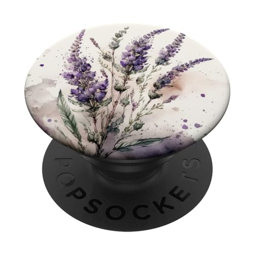Lavendelblumen in einem lockeren Aquarellstil Blumenstil PopSockets Klebender PopGrip Lavendelblumen in einem lockeren Aquarellstil Blumenstil PopSockets Klebender PopGrip von Hübsche Blumendesigns