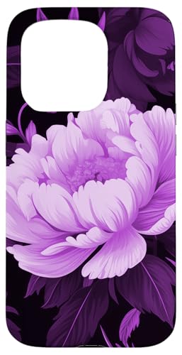 Lila Pfingstrosenblume mit botanischen Laub Hülle für iPhone 15 Pro Lila Pfingstrosenblume mit botanischen Laub Hülle für iPhone 15 Pro von Hübsche Blumendesigns