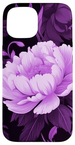 Lila Pfingstrosenblume mit botanischen Laub Hülle für iPhone 15 Lila Pfingstrosenblume mit botanischen Laub Hülle für iPhone 15 von Hübsche Blumendesigns