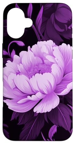 Lila Pfingstrosenblume mit botanischen Laub Hülle für iPhone 16 Plus Lila Pfingstrosenblume mit botanischen Laub Hülle für iPhone 16 Plus von Hübsche Blumendesigns