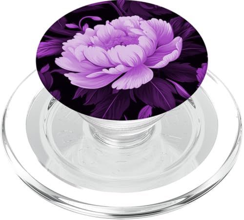 Lila Pfingstrosenblume mit botanischen Laub PopSockets PopGrip für MagSafe Lila Pfingstrosenblume mit botanischen Laub PopSockets PopGrip für MagSafe von Hübsche Blumendesigns