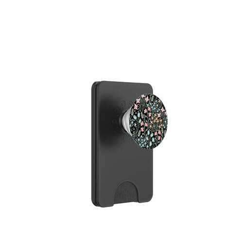 Modernes Wiesenblumenmuster auf Schwarz PopSockets PopWallet für MagSafe Modernes Wiesenblumenmuster auf Schwarz PopSockets PopWallet für MagSafe von Hübsche Blumendesigns