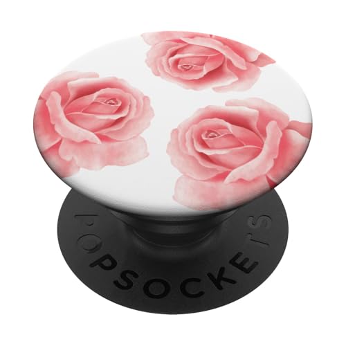 Nette rosa Aquarellrosen auf weißem Blumen PopSockets Klebender PopGrip Nette rosa Aquarellrosen auf weißem Blumen PopSockets Klebender PopGrip von Hübsche Blumendesigns