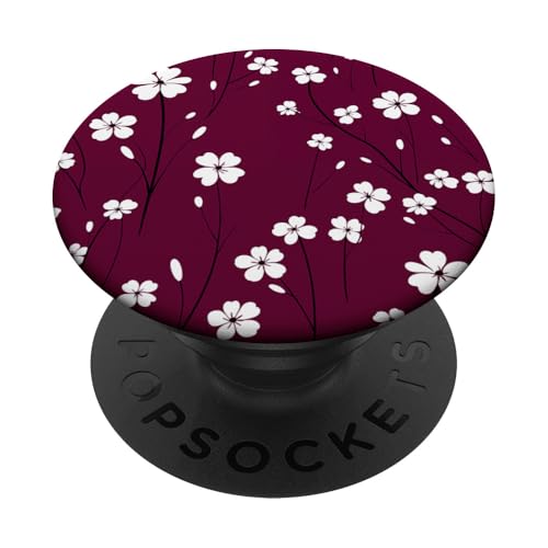Netter weißer ditsy Blumendruck auf dunkelrosa PopSockets Klebender PopGrip Netter weißer ditsy Blumendruck auf dunkelrosa PopSockets Klebender PopGrip von Hübsche Blumendesigns