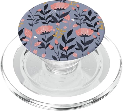 Nettes rosa Blumenmuster auf Grau PopSockets PopGrip für MagSafe Nettes rosa Blumenmuster auf Grau PopSockets PopGrip für MagSafe von Hübsche Blumendesigns