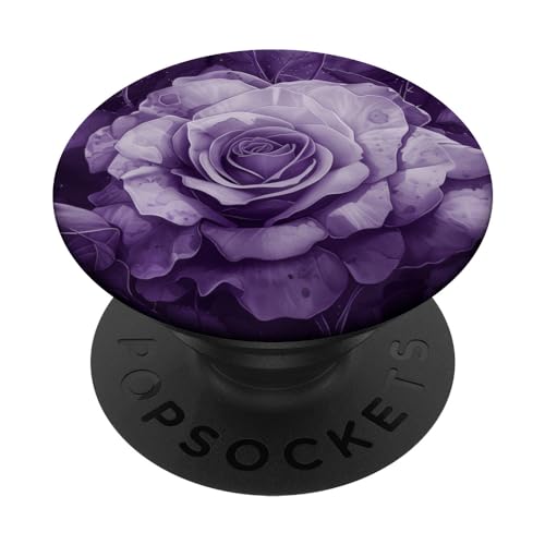 Rose auf einem lila Alkoholtintenhintergrund PopSockets Klebender PopGrip Rose auf einem lila Alkoholtintenhintergrund PopSockets Klebender PopGrip von Hübsche Blumendesigns