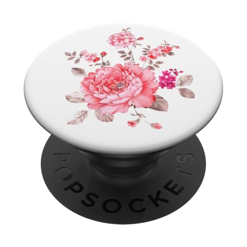 Rosenblumenstrauß in Rosa und Weiß PopSockets Klebender PopGrip Rosenblumenstrauß in Rosa und Weiß PopSockets Klebender PopGrip von Hübsche Blumendesigns