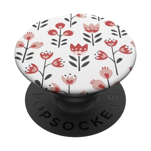 Skandinavische Volkskunstblumenmuster PopSockets Klebender PopGrip Skandinavische Volkskunstblumenmuster PopSockets Klebender PopGrip von Hübsche Blumendesigns