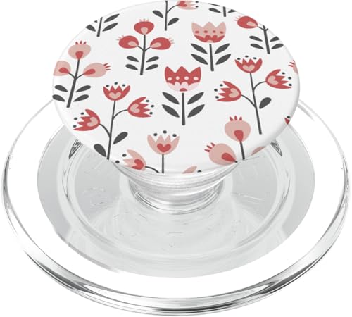 Skandinavische Volkskunstblumenmuster PopSockets PopGrip für MagSafe von Hübsche Blumendesigns
