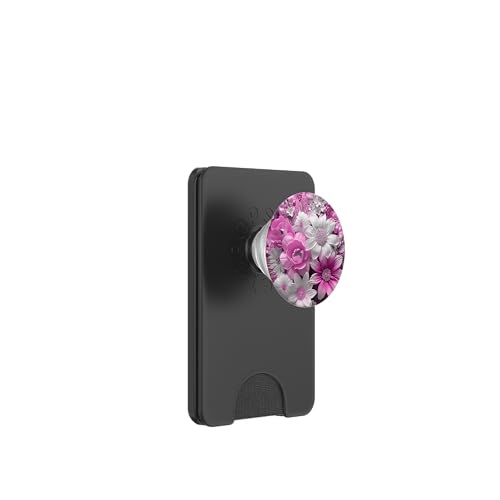 Tropische Orchideen und Lilienblumen in rosa und weiß PopSockets PopWallet für MagSafe von Hübsche Blumendesigns