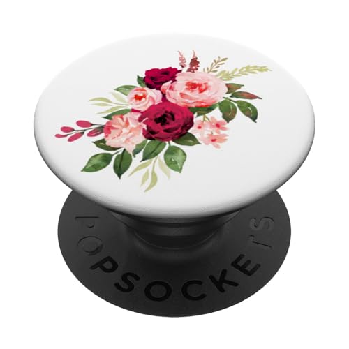 Vintage Aquarellrosa und rote Blumen Rosenstrauß PopSockets Klebender PopGrip Vintage Aquarellrosa und rote Blumen Rosenstrauß PopSockets Klebender PopGrip von Hübsche Blumendesigns