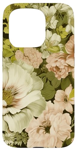 Vintage Pink -White Peony Blumenmuster Hülle für iPhone 15 Pro Vintage Pink -White Peony Blumenmuster Hülle für iPhone 15 Pro von Hübsche Blumendesigns
