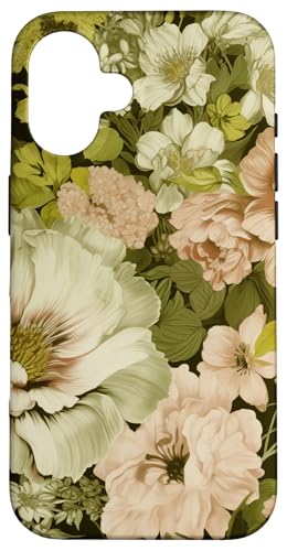 Vintage Pink -White Peony Blumenmuster Hülle für iPhone 16 Vintage Pink -White Peony Blumenmuster Hülle für iPhone 16 von Hübsche Blumendesigns
