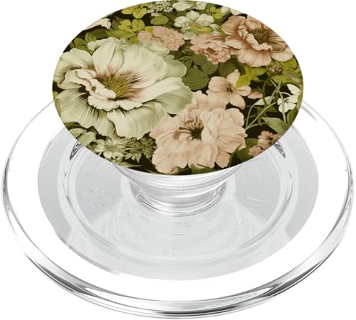 Vintage Pink -White Peony Blumenmuster PopSockets PopGrip für MagSafe Vintage Pink -White Peony Blumenmuster PopSockets PopGrip für MagSafe von Hübsche Blumendesigns