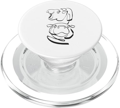 Abstract Line Hippo PopSockets PopGrip für MagSafe Abstract Line Hippo PopSockets PopGrip für MagSafe von Huebucket