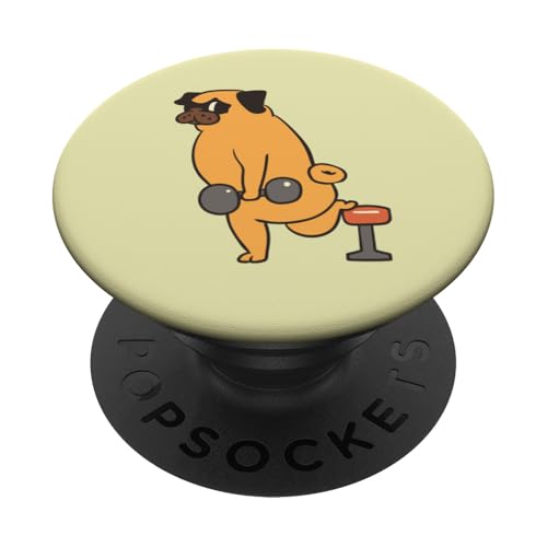 Bulgarian split squat Pug PopSockets Klebender PopGrip von Huebucket