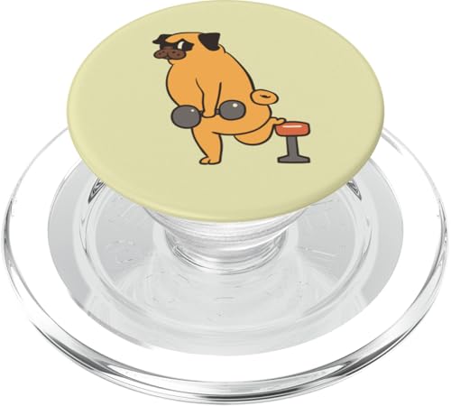 Bulgarian split squat Pug PopSockets PopGrip für MagSafe Bulgarian split squat Pug PopSockets PopGrip für MagSafe von Huebucket