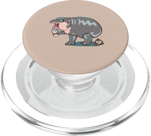 Coffee makes me poop Hippo PopSockets PopGrip für MagSafe von Huebucket