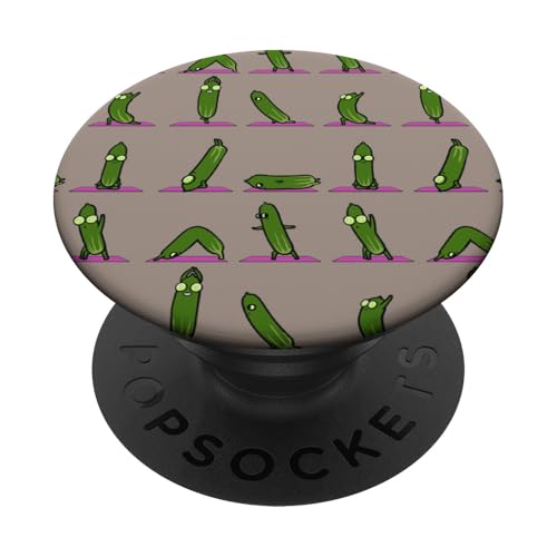 Cucumber Yoga PopSockets Klebender PopGrip Cucumber Yoga PopSockets Klebender PopGrip von Huebucket