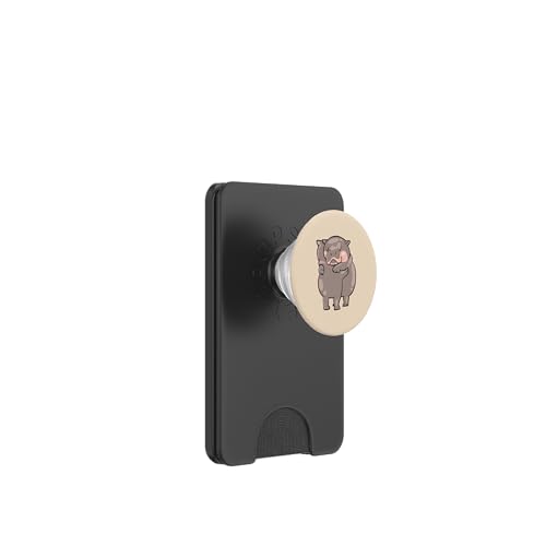Hippo hugs PopSockets PopWallet für MagSafe von Huebucket