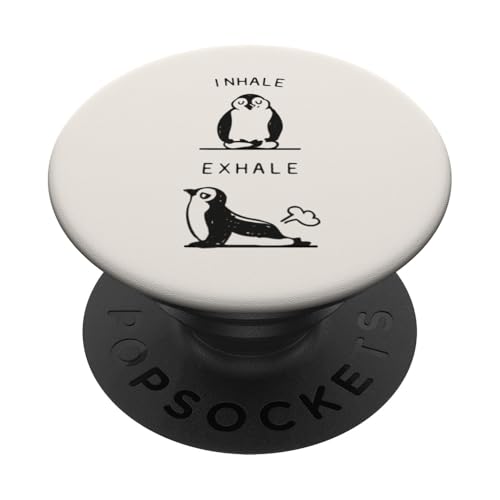Inhale Exhale Penguin PopSockets Klebender PopGrip Inhale Exhale Penguin PopSockets Klebender PopGrip von Huebucket
