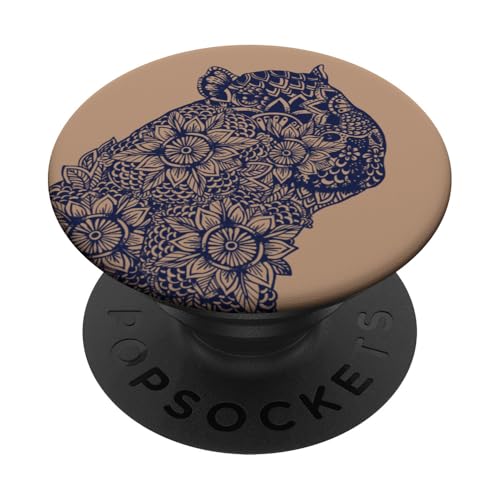 Mandala of Capybara PopSockets Klebender PopGrip von Huebucket