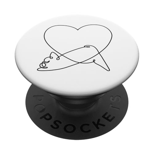 One Line Frenchie love Yoga PopSockets Klebender PopGrip von Huebucket