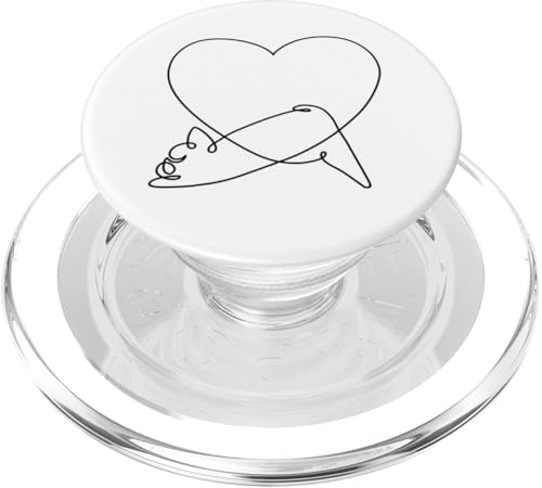 One Line Frenchie love Yoga PopSockets PopGrip für MagSafe von Huebucket