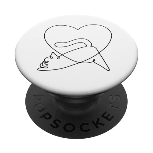 One Line Persian Cat love Yoga PopSockets Klebender PopGrip von Huebucket