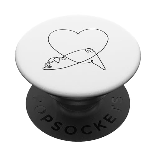 One Line Pug love Yoga PopSockets Klebender PopGrip von Huebucket