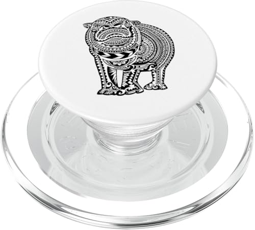Polynesian Hippo PopSockets PopGrip für MagSafe von Huebucket