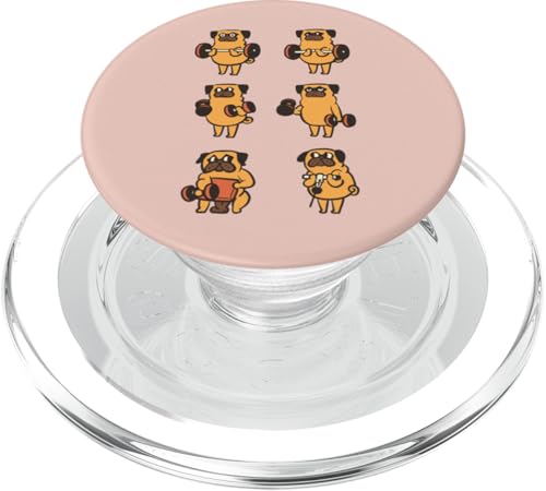 Pug Biceps Workout PopSockets PopGrip für MagSafe von Huebucket