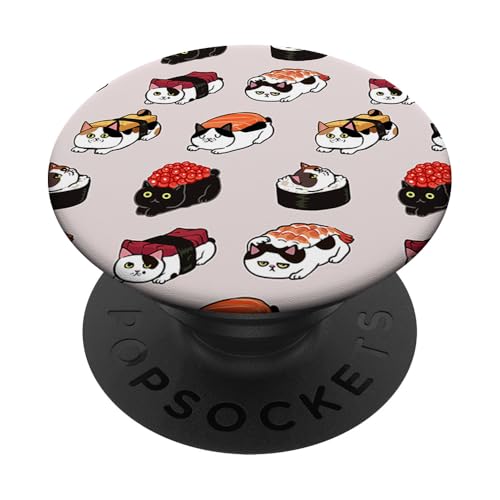 Sushi Japanese Bobtail PopSockets Klebender PopGrip von Huebucket