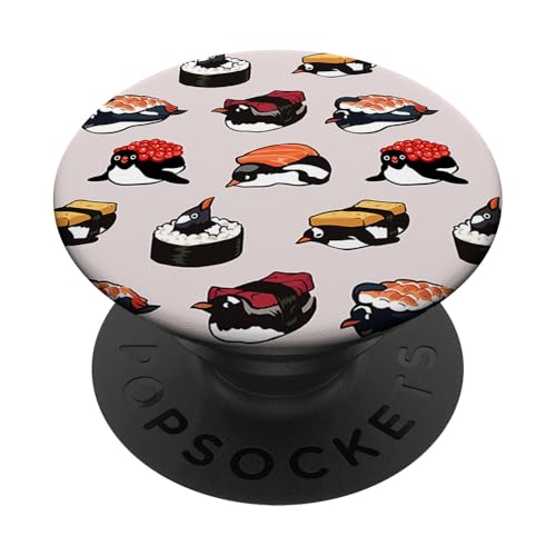Sushi Penguin PopSockets Klebender PopGrip von Huebucket